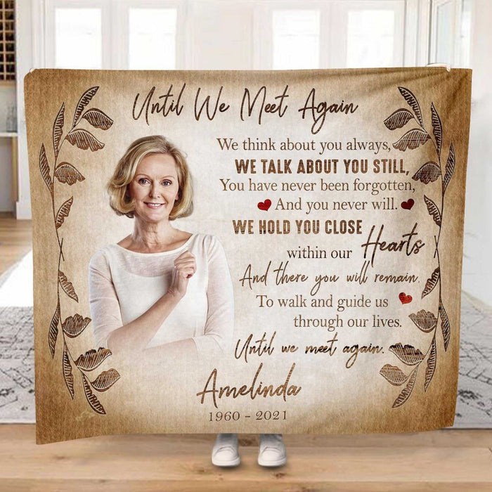 Memorial Blankets With Pictures For Loss Of Mother, In Loving Memory Blankets, Sympathy Throw Blankets Mothers Day Gifts