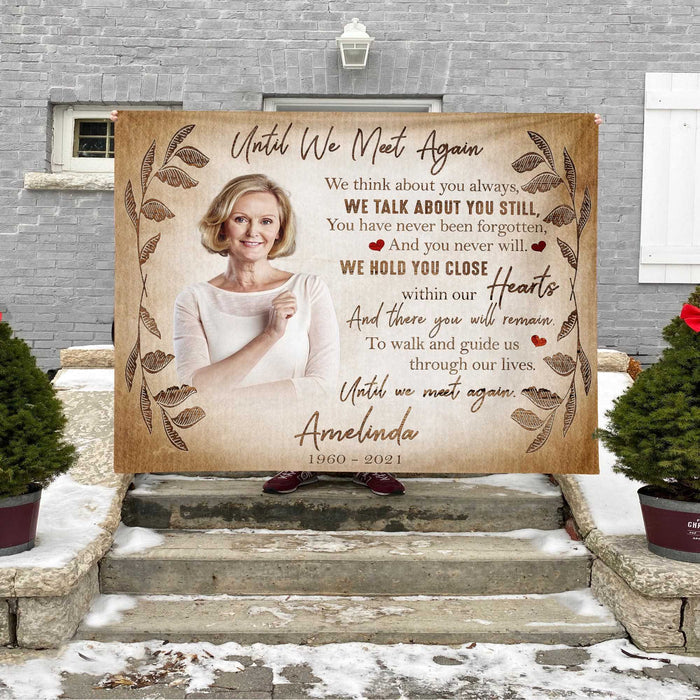 Memorial Blankets With Pictures For Loss Of Mother, In Loving Memory Blankets, Sympathy Throw Blankets Mothers Day Gifts