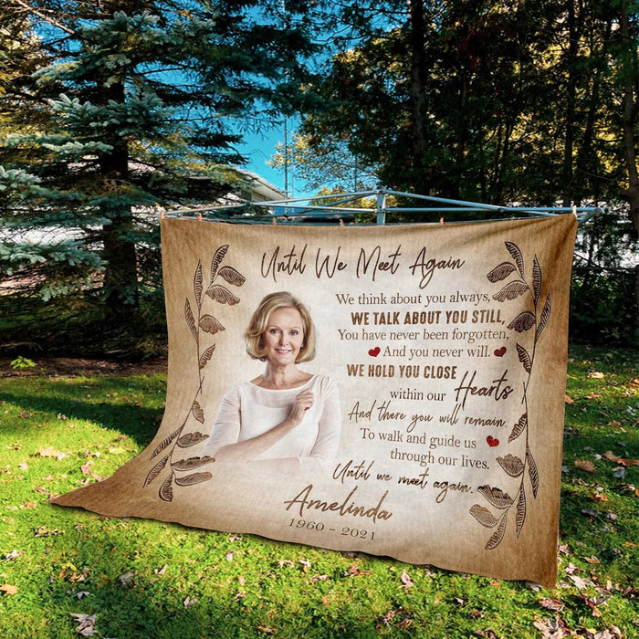 Memorial Blankets With Pictures For Loss Of Mother, In Loving Memory Blankets, Sympathy Throw Blankets Mothers Day Gifts