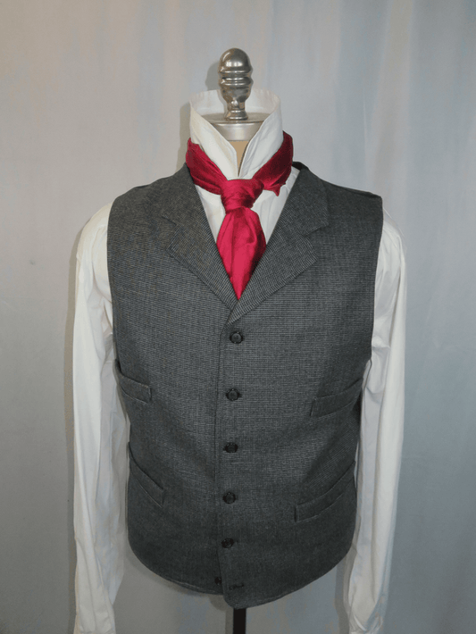 Men's Notch Vest - Black and Blue Check