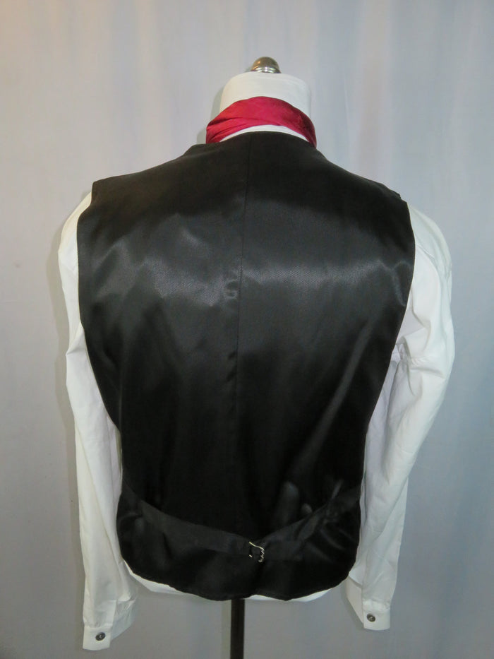 Men's Notch Vest - Black and Blue Check