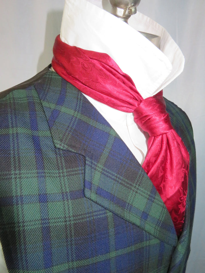 Men's Notch Vest - Blue and Green Tartan 2070