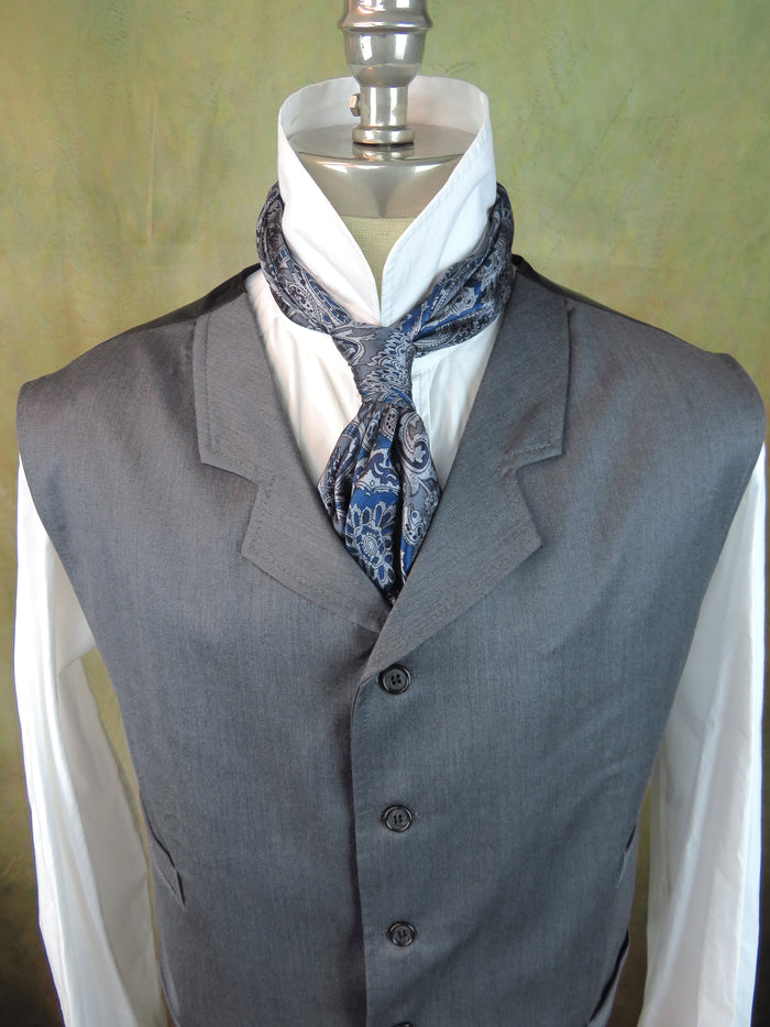 Men's Notch Vest - Elephant Grey Gabardine