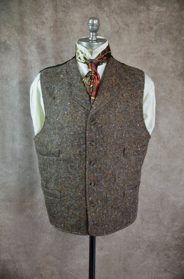 Men's Notch Vest - Grey Donegal