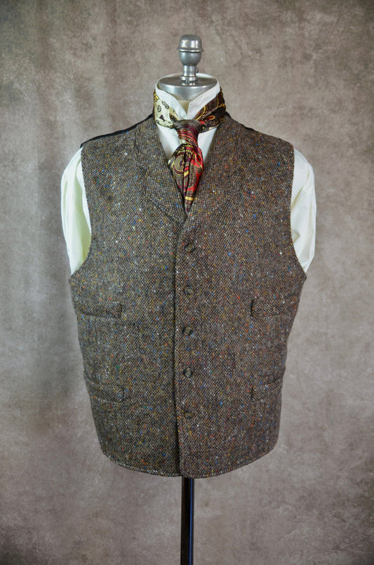 Men's Notch Vest - Grey Donegal