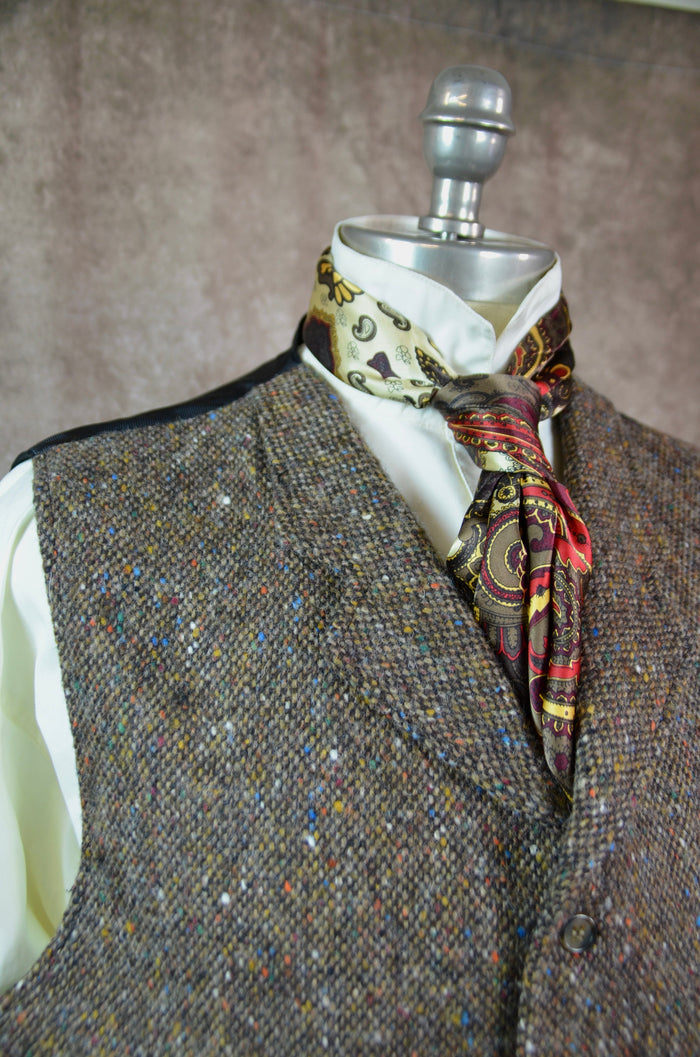 Men's Notch Vest - Grey Donegal