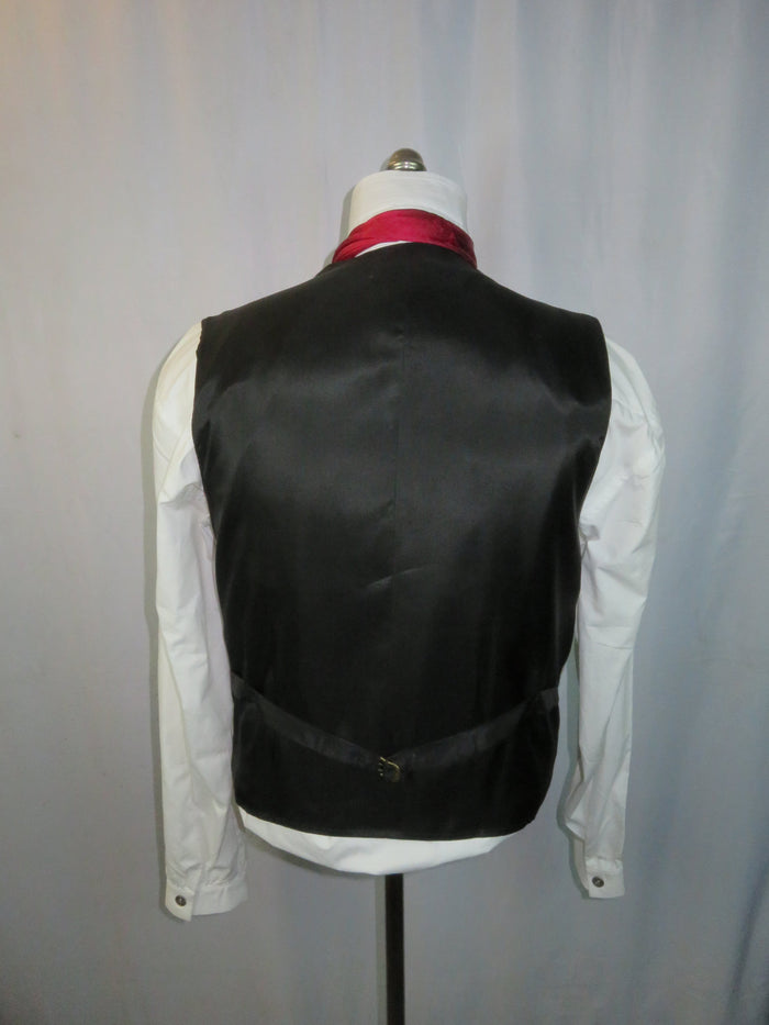 Men's Notch Vest - Seafoam Green with Blue and Copper Windowpane f113