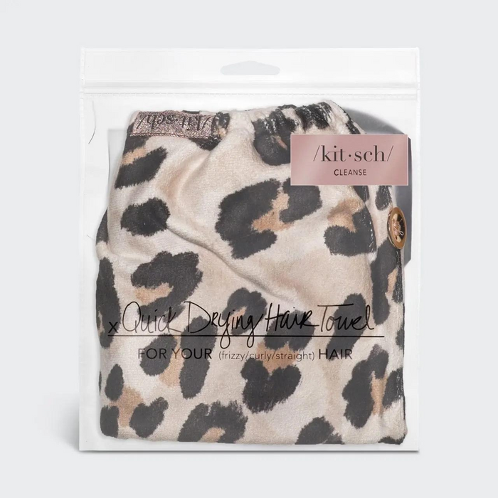 Microfiber Hair Towel - Leopard