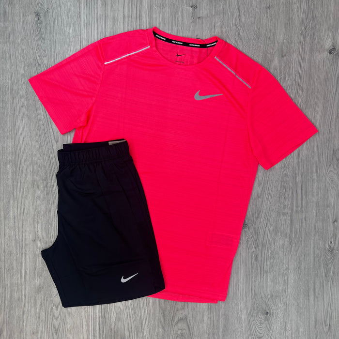 Nike 'Miler' Set - Crimson/Black
