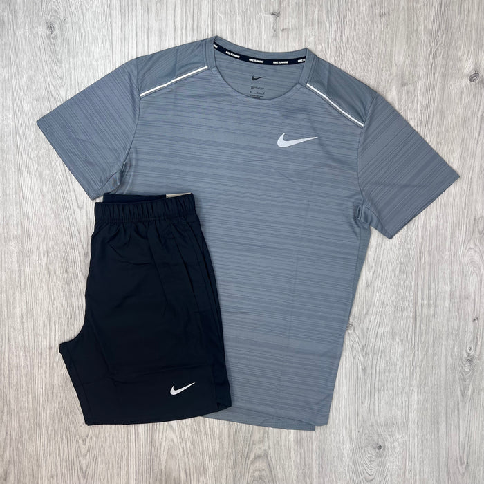 Nike 'Miler' Set - Grey/Black