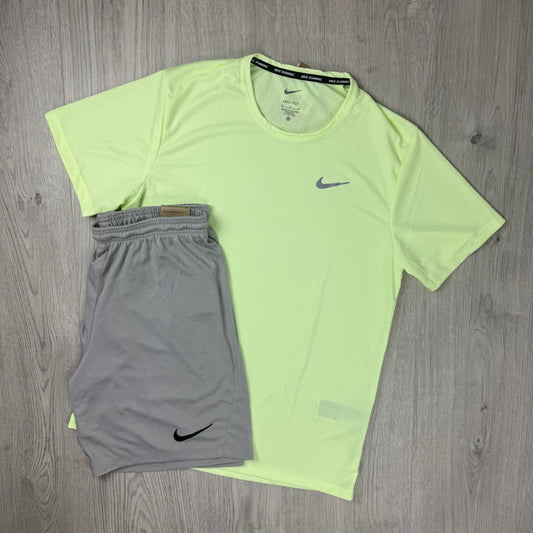 Nike 'Miler' Set - Venom/Pewter Grey