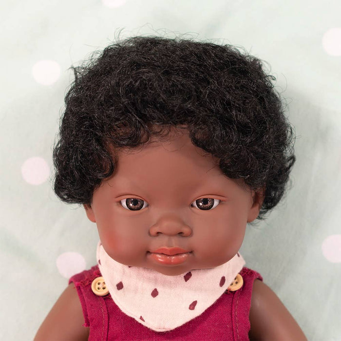 Miniland - Baby Doll African Boy 15"