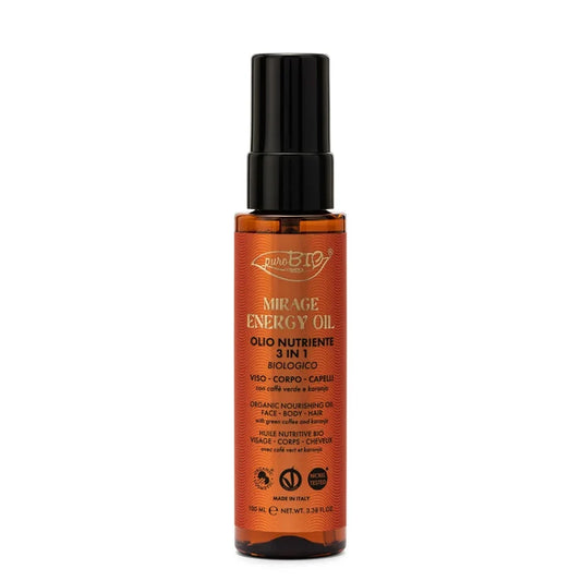 MIRAGE ENERGY OIL 3-in-1 - Organic oil for face, body and hair - Nourishing and Illuminating