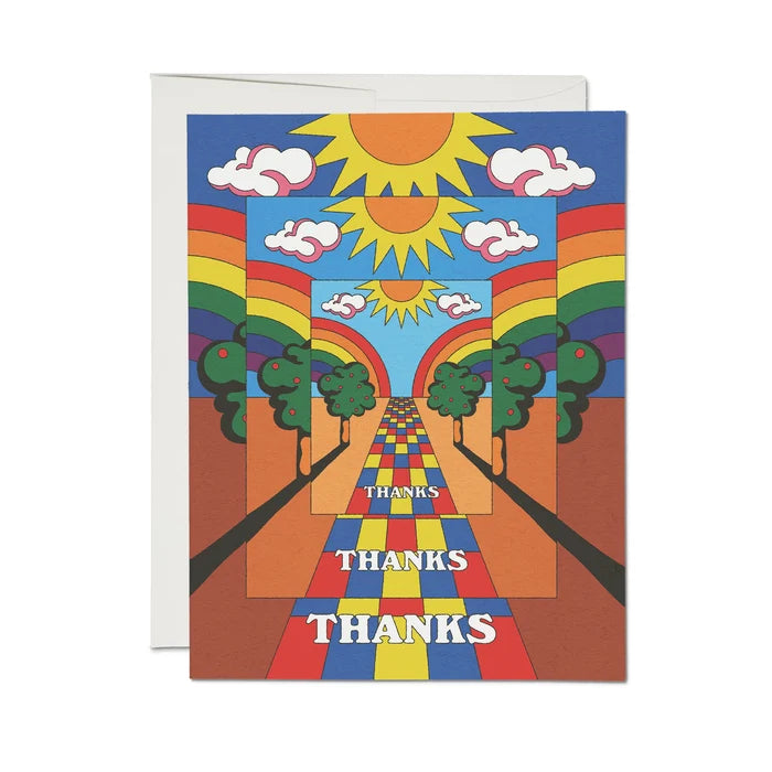Mirrored Thanks Cards