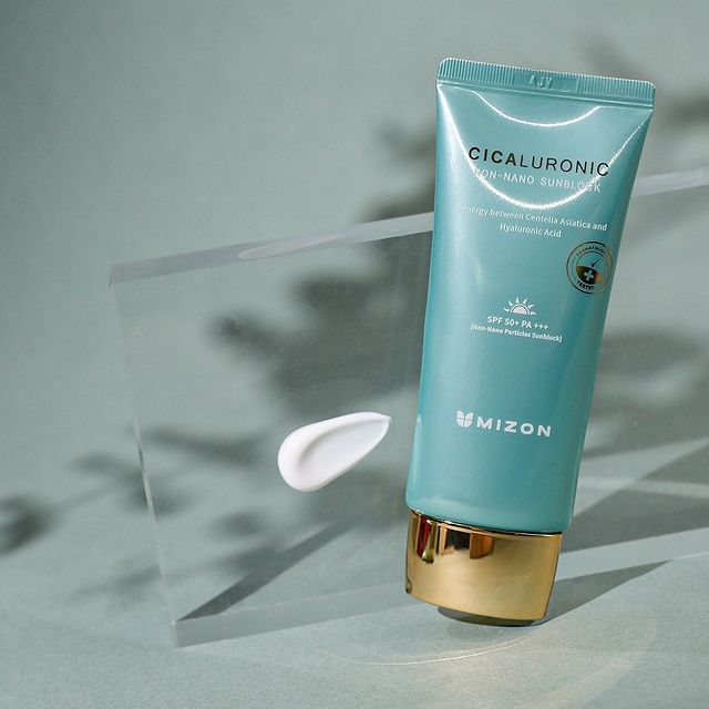 MIZON Cicaloranic NON-Nano Sunblock Spf50+ PA+++ واقي الشمس الفيزيائي بالسيكا من ميزون