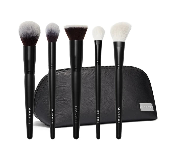 MORPHE 5 Piece FACE THE BEAT Brush Collection + Bag مجموعة فرش مكياج الوجه