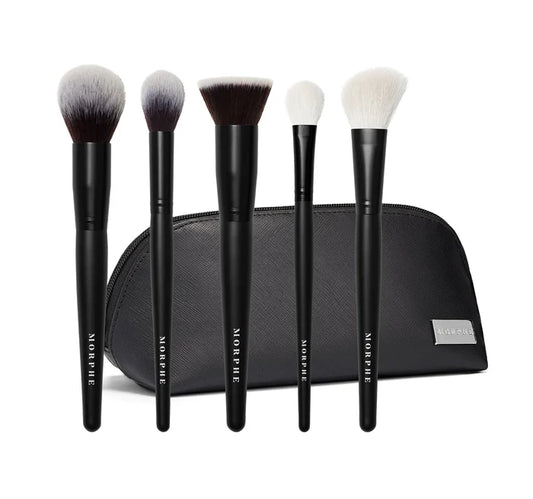 MORPHE 5 Piece FACE THE BEAT Brush Collection + Bag مجموعة فرش مكياج الوجه