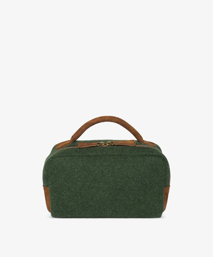 My Style Bags Personalised Berkeley Felt Beauty Case – Green Brand Beauty Case