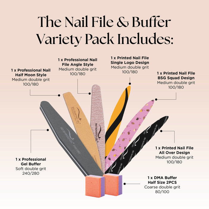 Nail File & Buffer Variety Pack - Bio Seaweed Gel USA
