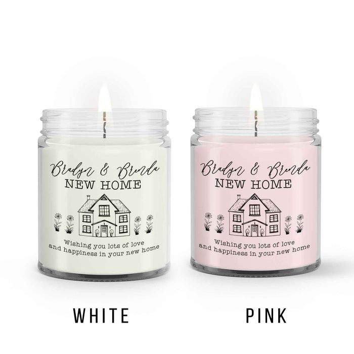 New Home Personalized Candle Gift, Housewarming Candle For Best Friend, Realtor Closing Gift Custom Soy Wax Candle