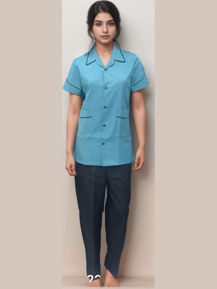 Nurse Dress Green Black - Stylish and Comfortable Medical Wear - J R GARMENTS