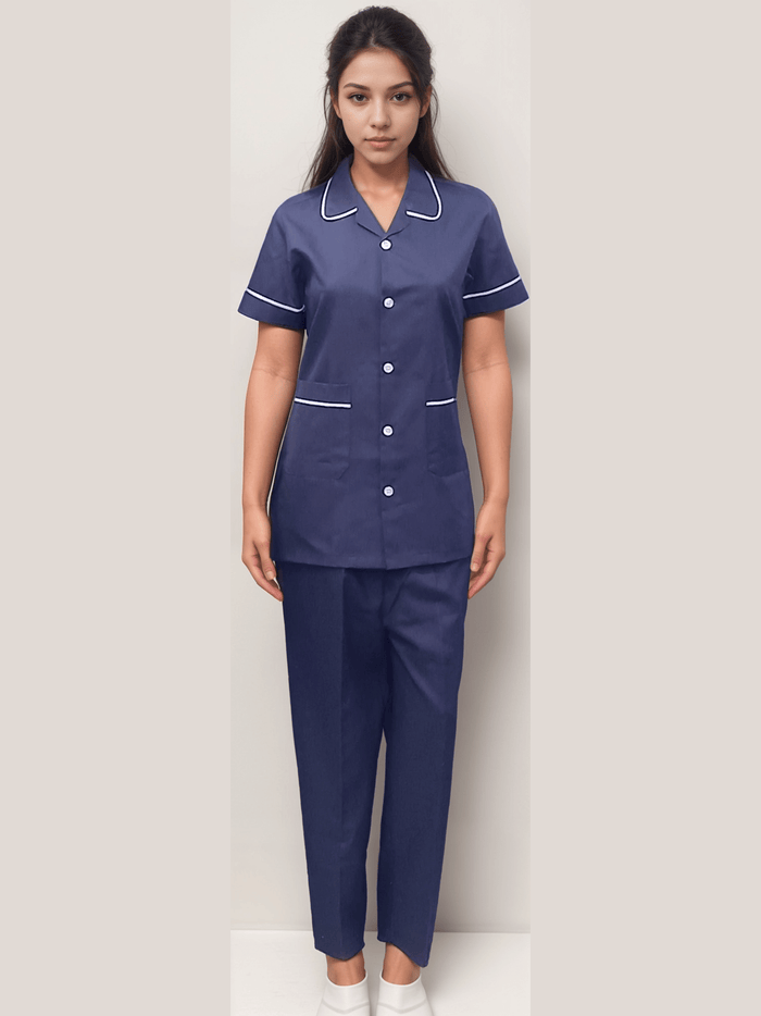 Nurse Dress Navy Blue - J R GARMENTS