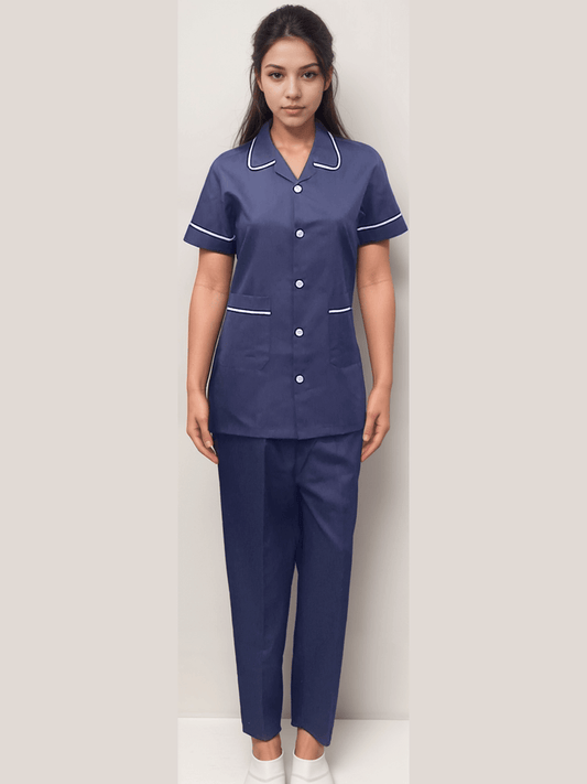 Nurse Dress Navy Blue - J R GARMENTS