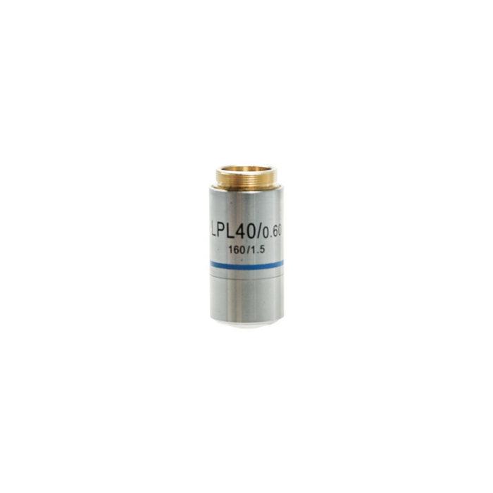 Objective Working Distance 3mm 40X Achromatic Objective, SKU BM09033511, three quarter front view
