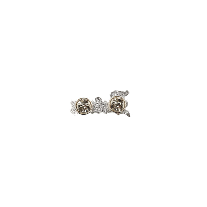 Old English Pin - Silver/Black