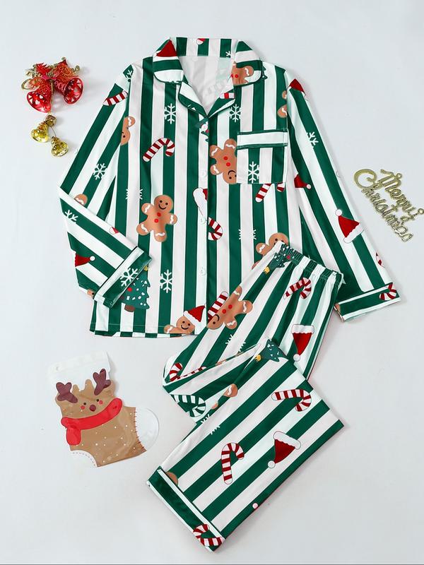 Olivia soft breathable Christmas pajama set in festive holiday colors