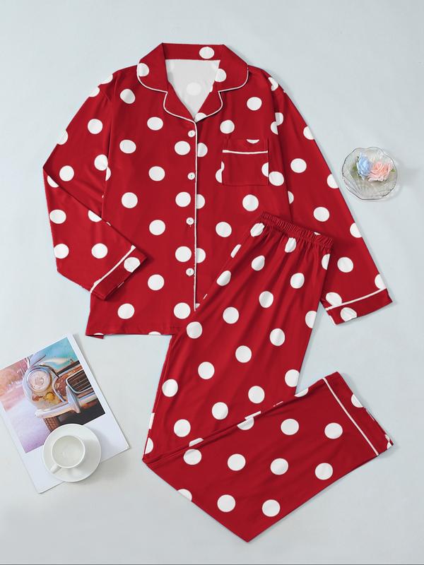 Olivia soft breathable Christmas pajama set in festive holiday colors