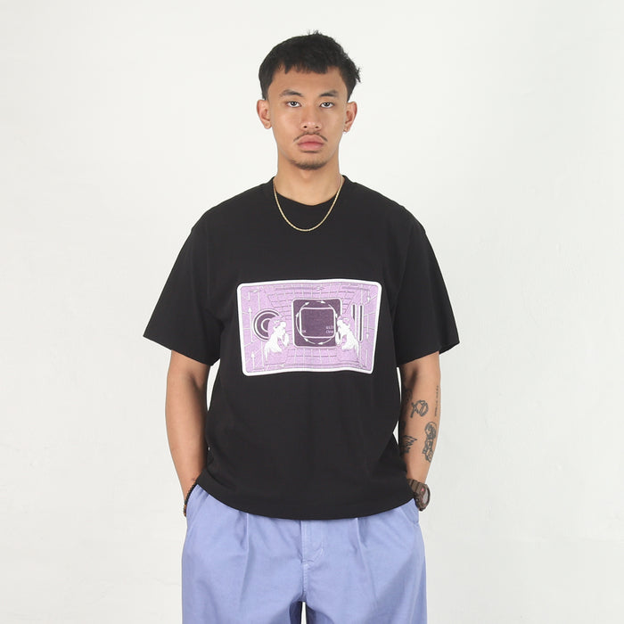One Dimensional Projection T-Shirt - Black