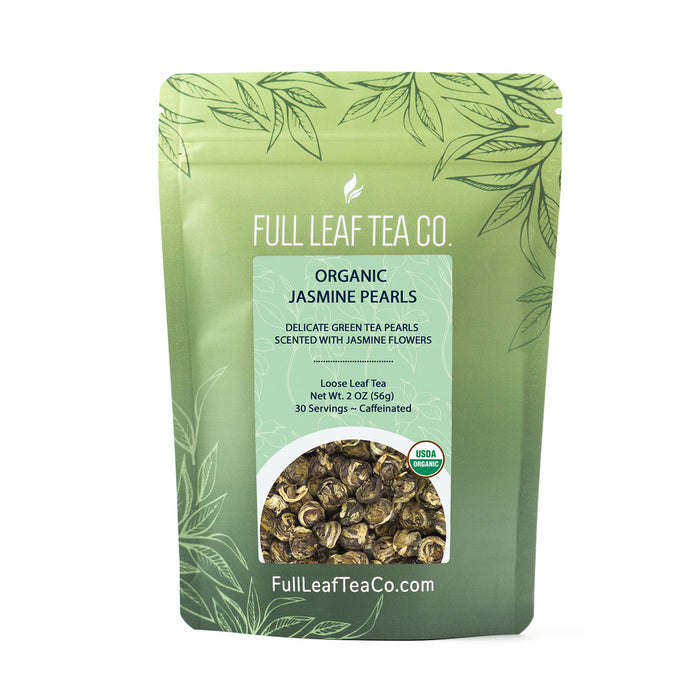 2oz bag of Jasmin Pearls Tea by Full Leaf Tea Company