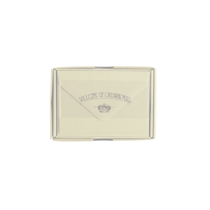 Original Crown Mill Mini Vellum Note Card Boxed Set - Cream