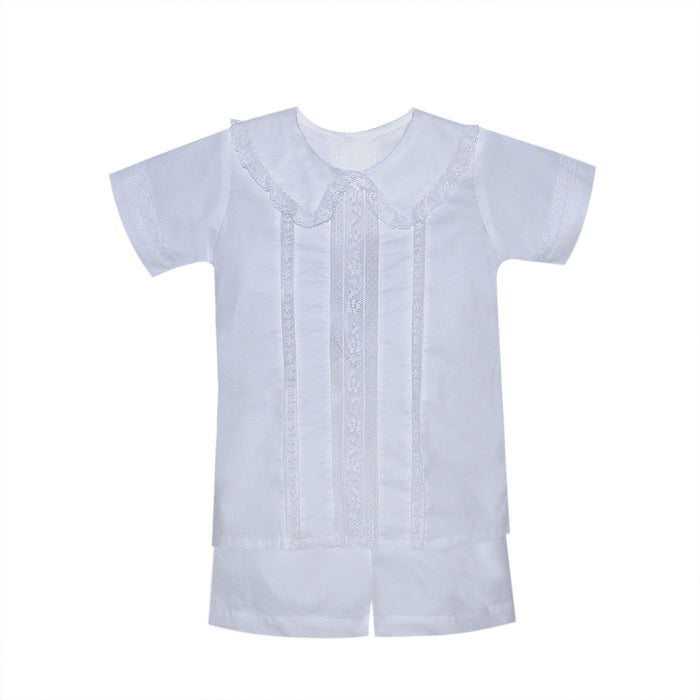 P & R Christopher Short Set-White