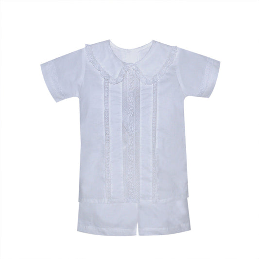 P & R Christopher Short Set-White