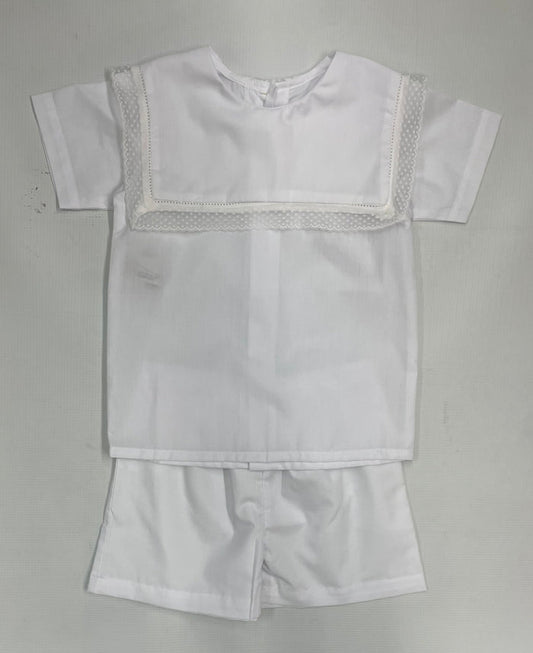 P & R Landon Short Set-White