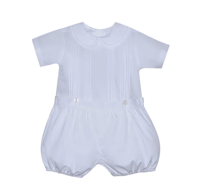 P & R Teddy Button On Suit-White