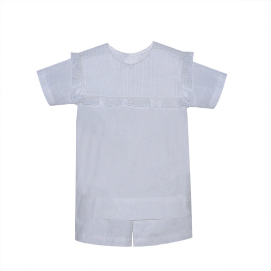 P & R Xavier Short Set-White