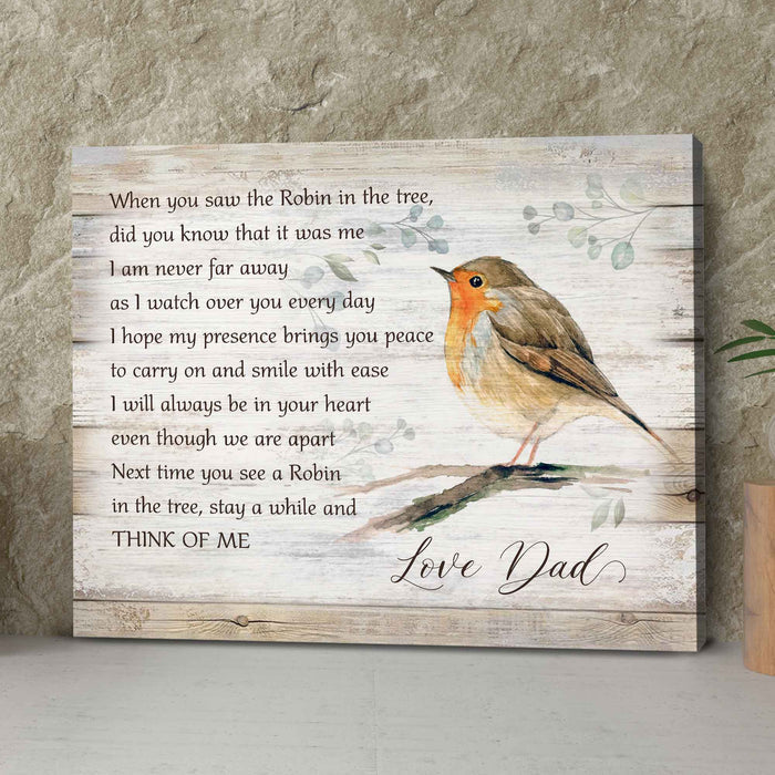 Personalized In Memory Gifts For Loss Of Father, Custom Memorial Canvas, In Loving Memory Wall Decor