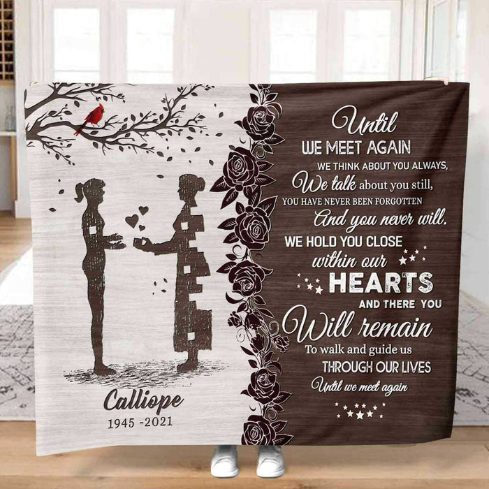Personalized Memorial Blankets For Loss Of Mother, Sympathy Throw Blankets, Grieving Blanket Mothers Day Gifts