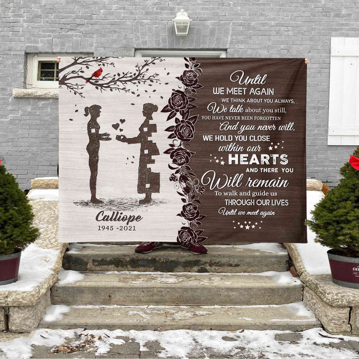 Personalized Memorial Blankets For Loss Of Mother, Sympathy Throw Blankets, Grieving Blanket Mothers Day Gifts