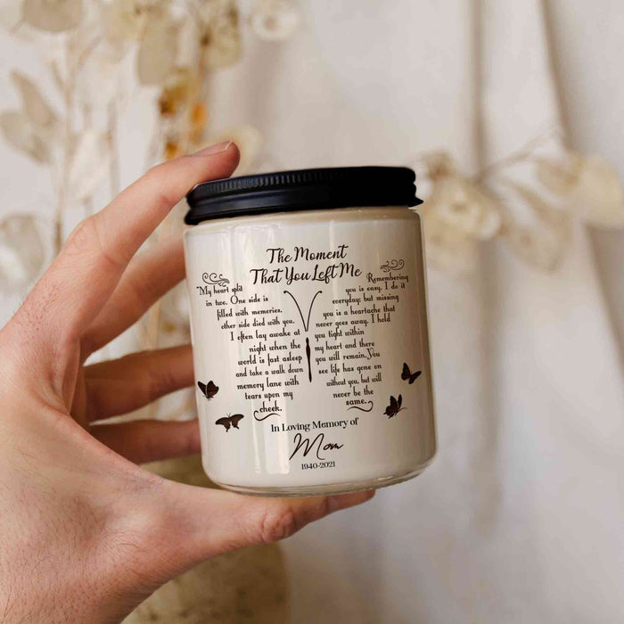 Personalized Memorial Candle For Loss Of Mother, In Loving Memory Candle, Personalized Candle Gifts