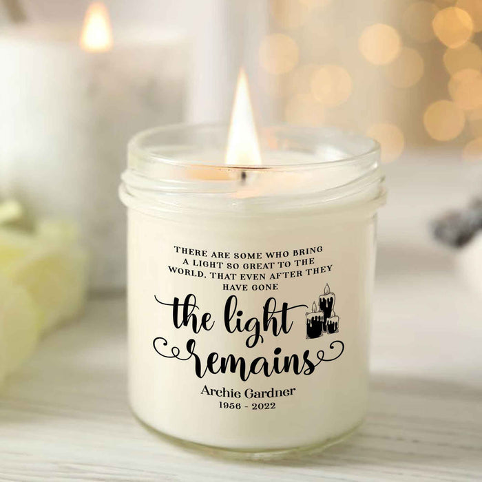 Personalized Memorial Candle, In Loving Memory Gifts For Loss Of Loved One, Candle Of Remembrance