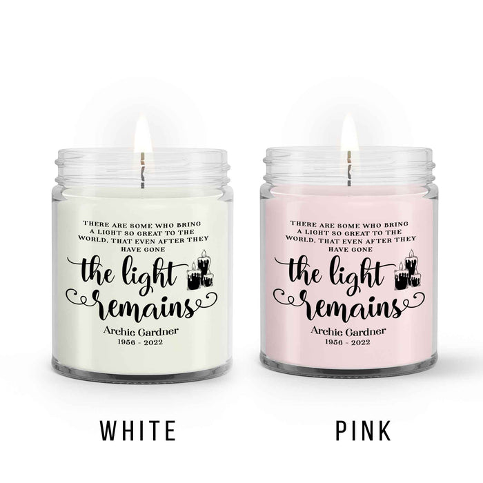 Personalized Memorial Candle, In Loving Memory Gifts For Loss Of Loved One, Candle Of Remembrance