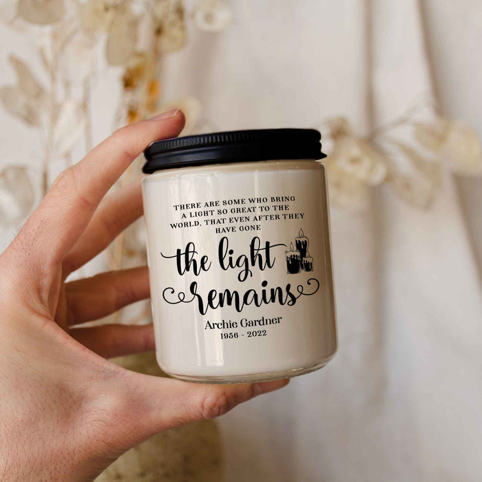 Personalized Memorial Candle, In Loving Memory Gifts For Loss Of Loved One, Candle Of Remembrance