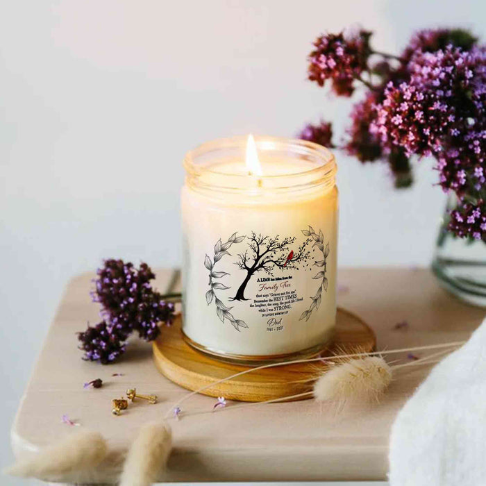 Personalized Memorial Gifts for Loss of Father, A Limb Has Fallen Memorial Candle, In Memory of Dad Gifts
