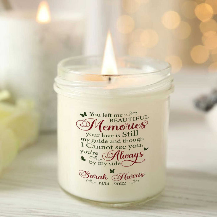Personalized Sympathy Candle For Loss Of Loved One, In Loving Memory Candle, Funeral Candle