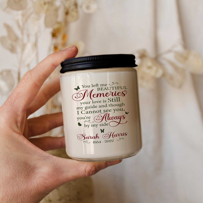 Personalized Sympathy Candle For Loss Of Loved One, In Loving Memory Candle, Funeral Candle