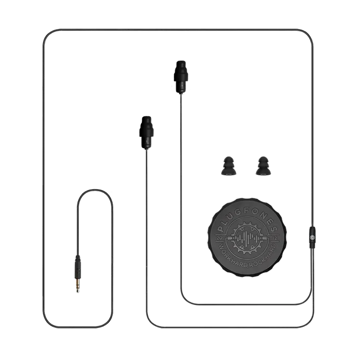 black plugfones cable